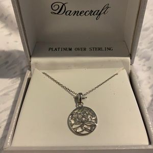 Dan craft platinum over Silver necklace never worn